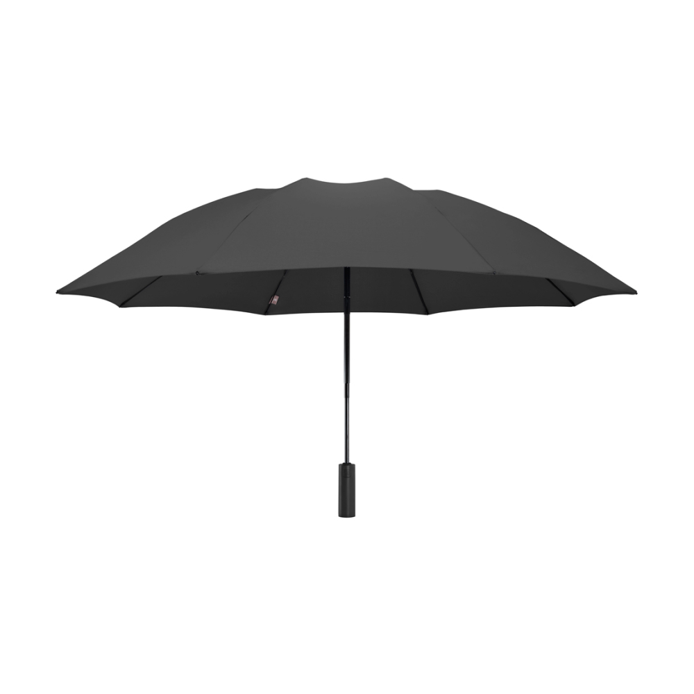 Зонт NINETYGO, обратного складывания, со светодиодной подсветкой, черный